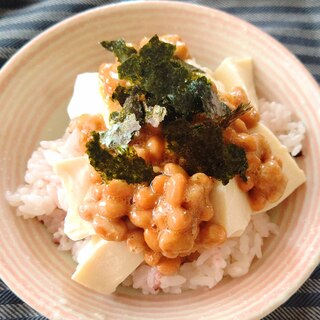 納豆と豆腐の簡単丼☆